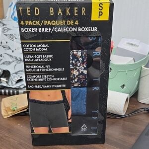 Ted Baker Size S 4 Pack of Cotton Modal Boxer Briefs